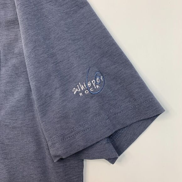 Peter Millar Polo Shirt Mens L Large Shark Whisper Rock Cotton Blend Pocket Golf - Picture 6 of 12